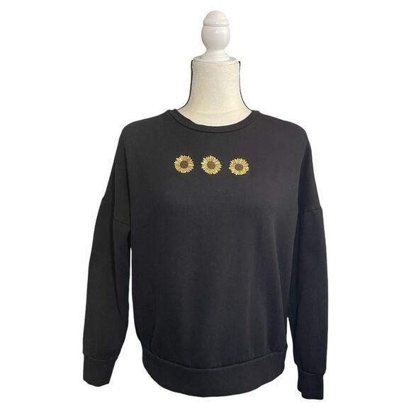 Hot Topic Sunflower Crew Sweatshirt Size Small - Picture 1 of 11